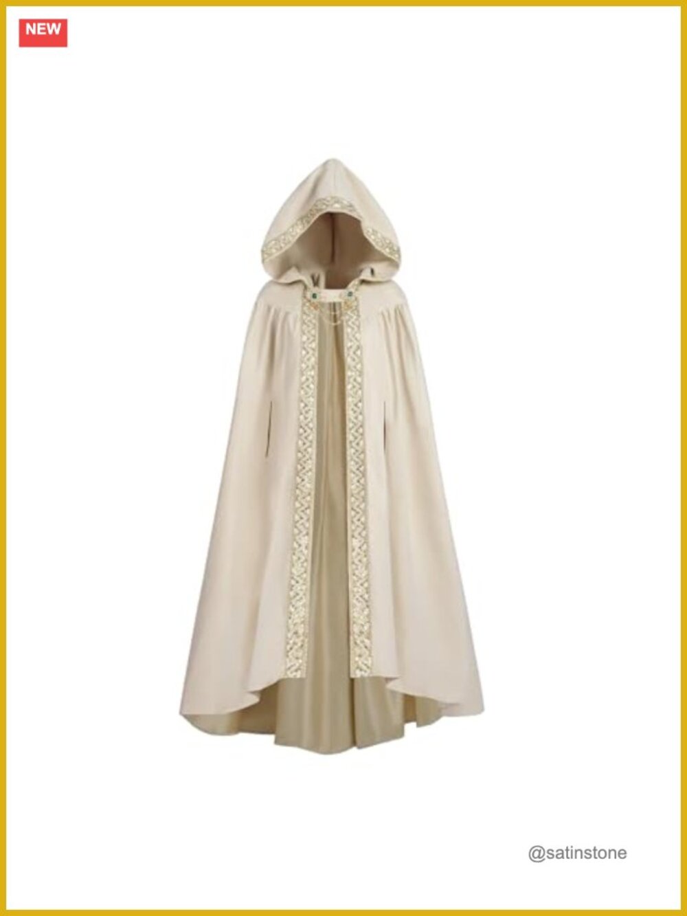 Hooded Renaissance Medieval Witch Cape Suede Cosplay Costume Cloak